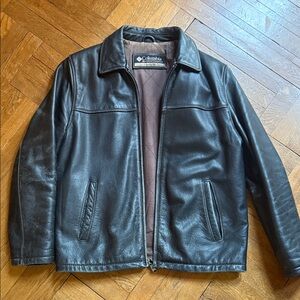 Columbia Men's Dark Brown Leather Jacket